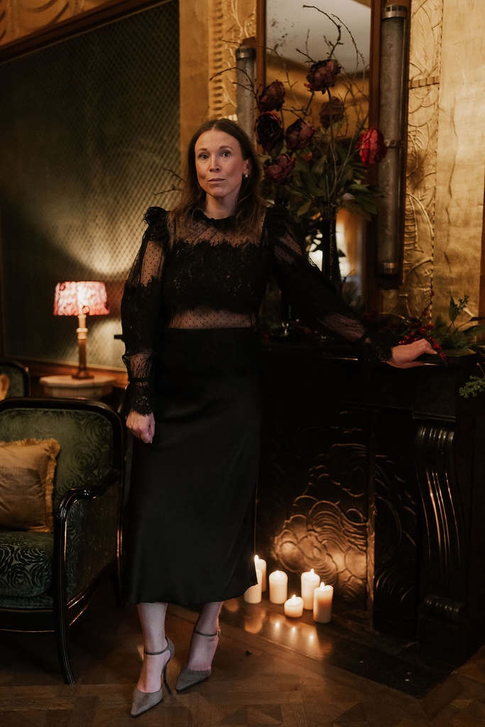 Lace Top Voile Black