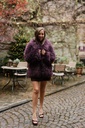 Fluffy Jacket Aubergine