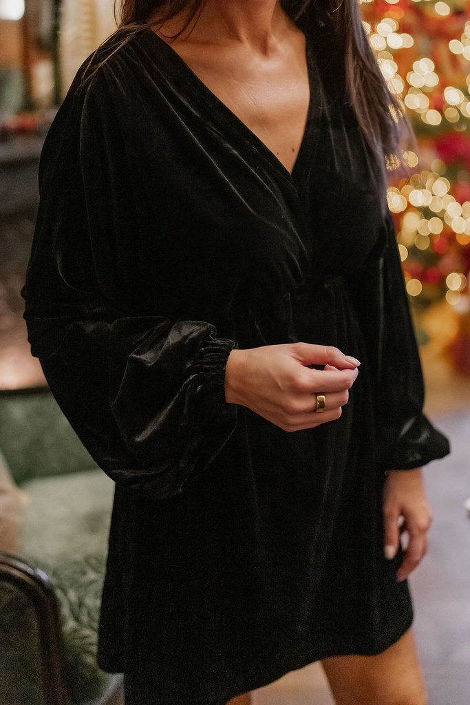 Velvet Dress Maud Black