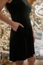 Sleeveless Velvet Dress Mia Black