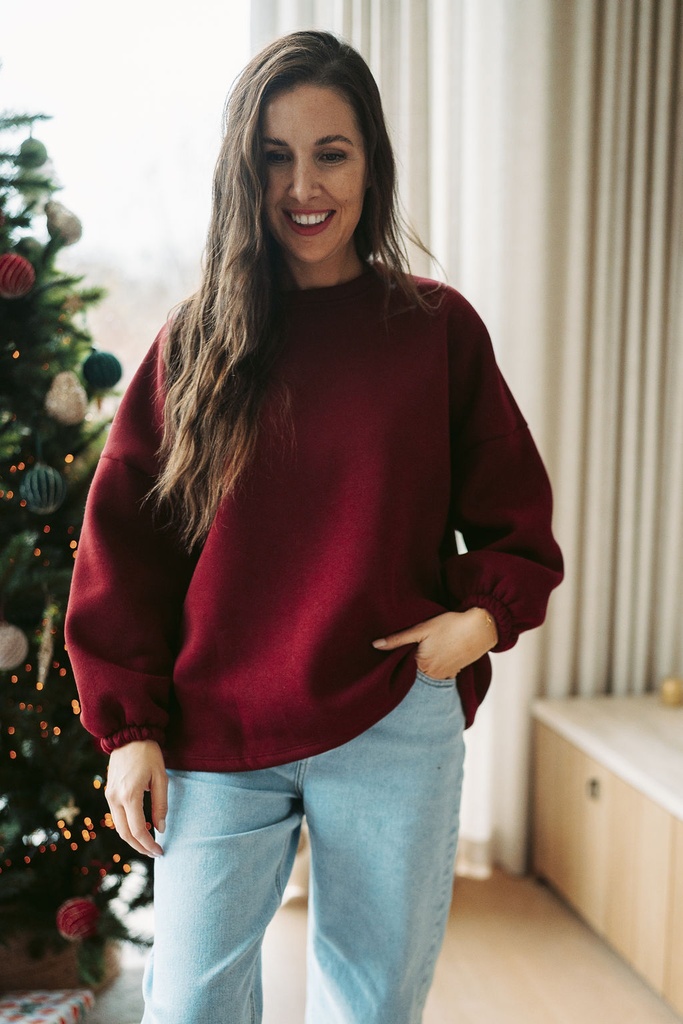 Sweater Dream Big Burgundy
