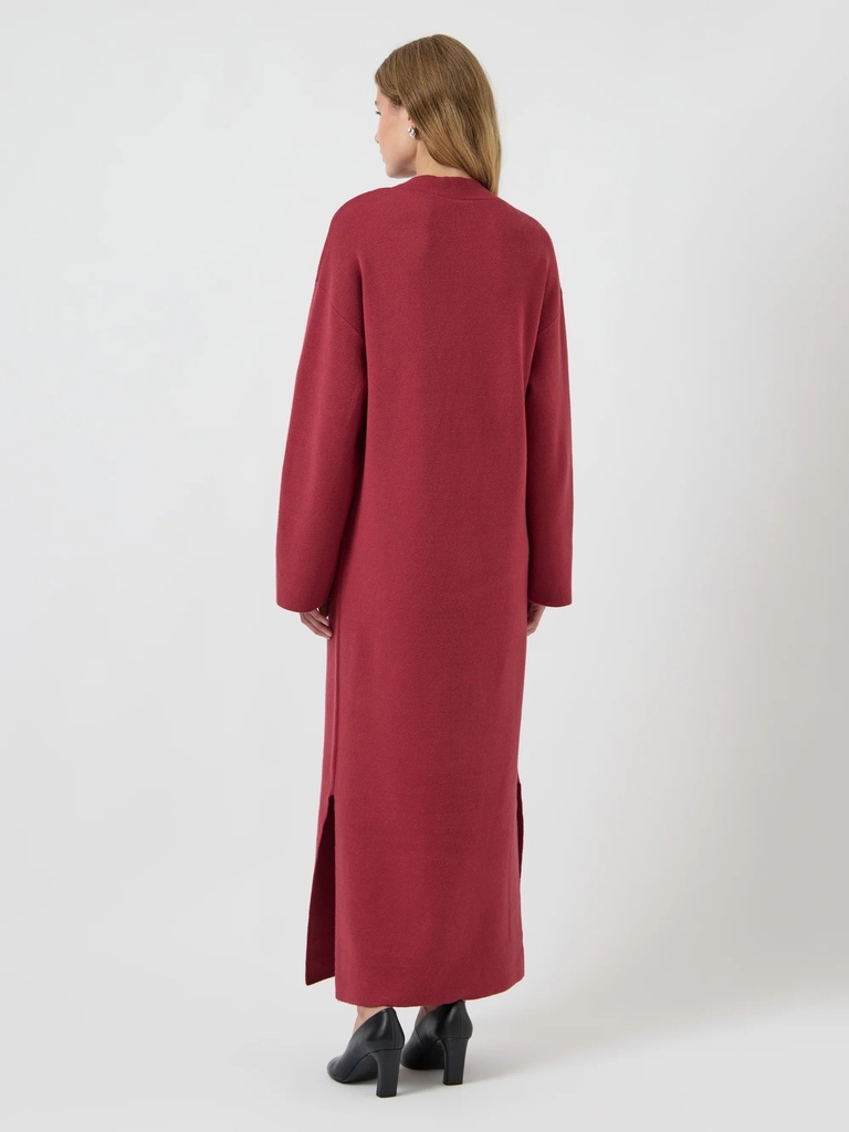 Long Knit Dress Elma Tibetan Red