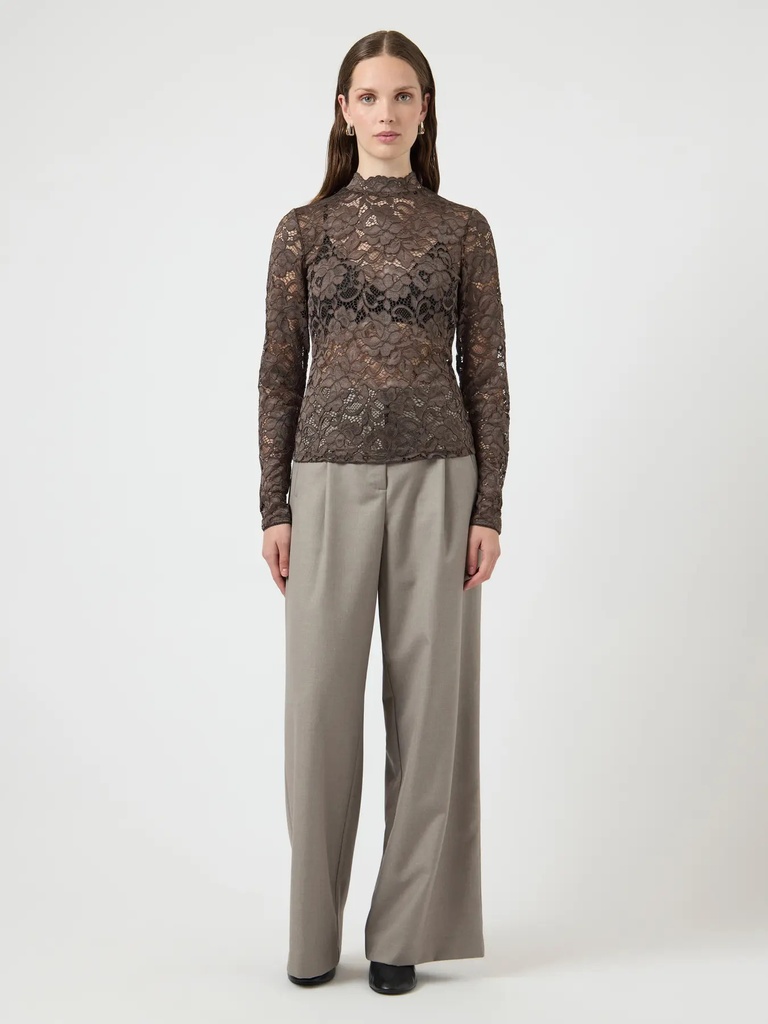 Lace Top Lacey Brown