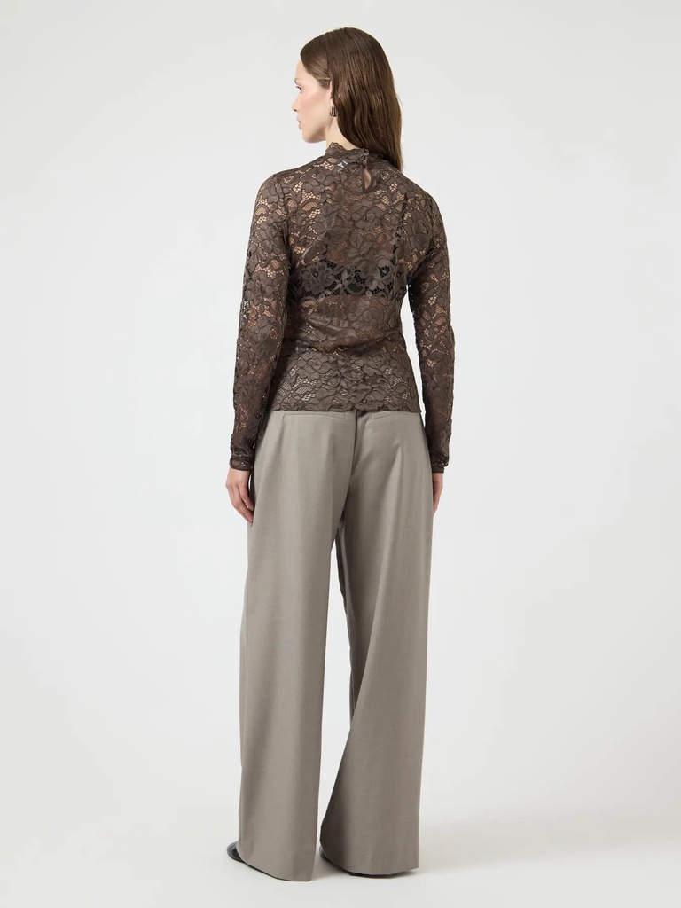 Lace Top Lacey Brown