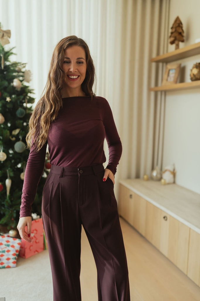 Fine Shirt Mouna Burgundy