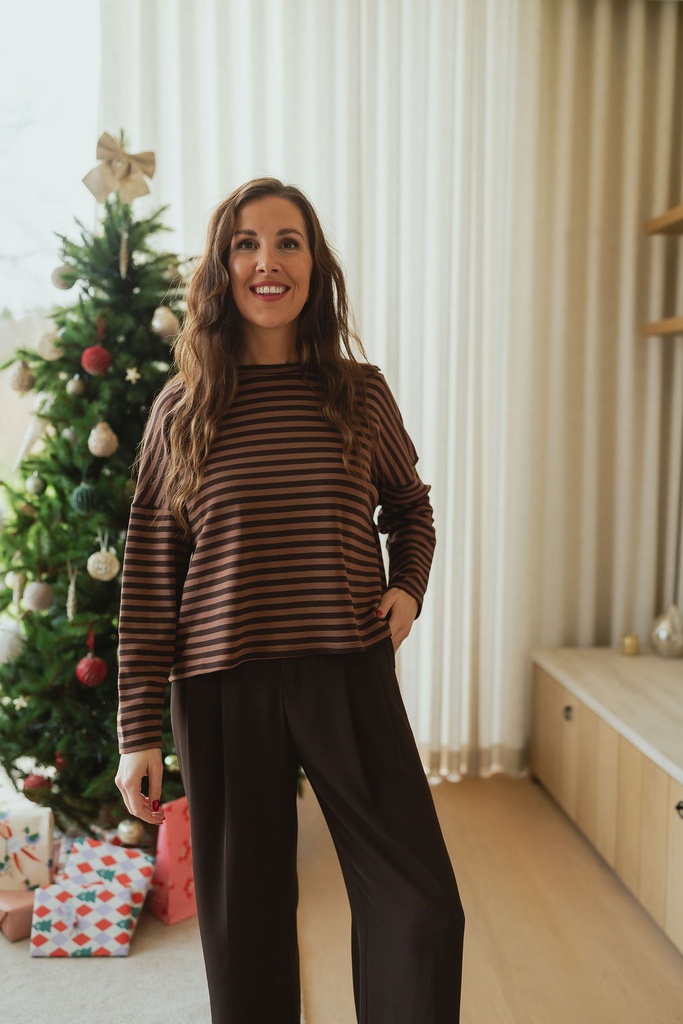 Striped Shirt Loa BrownBrown