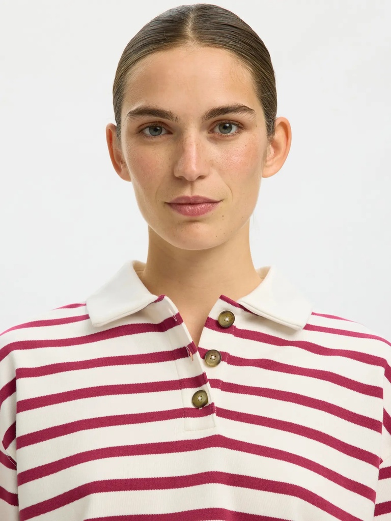 Stripe Collar Top Wada Anemone