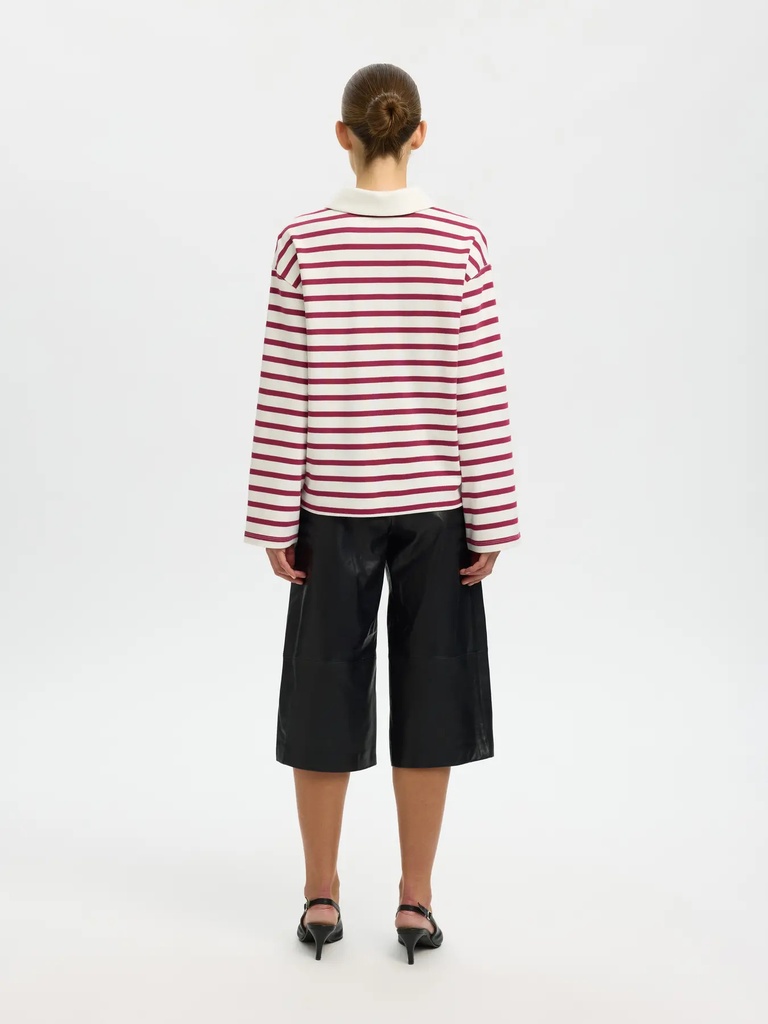 Stripe Collar Top Wada Anemone