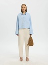 Astha Cropped Boxy Shirt Cashmere Blue