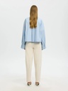 Astha Cropped Boxy Shirt Cashmere Blue
