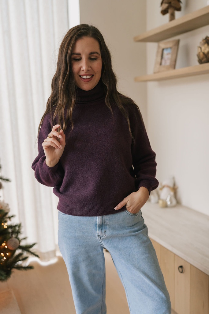 Nora Knit Aubergine