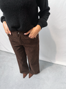 Wide Leg Jeans Brown Leopard