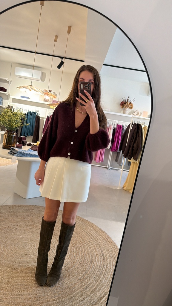 Kiara Mini Skort Ecru