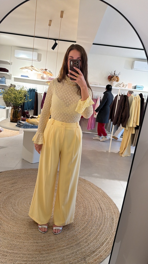 Lace Top Pastel Yellow
