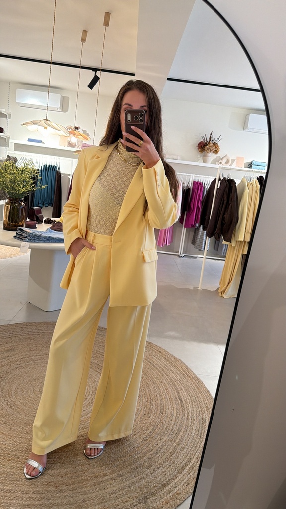 Lace Top Pastel Yellow