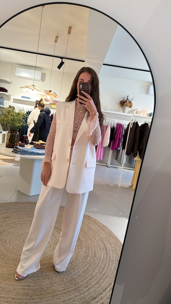 Open Back Vest Pastel Pink