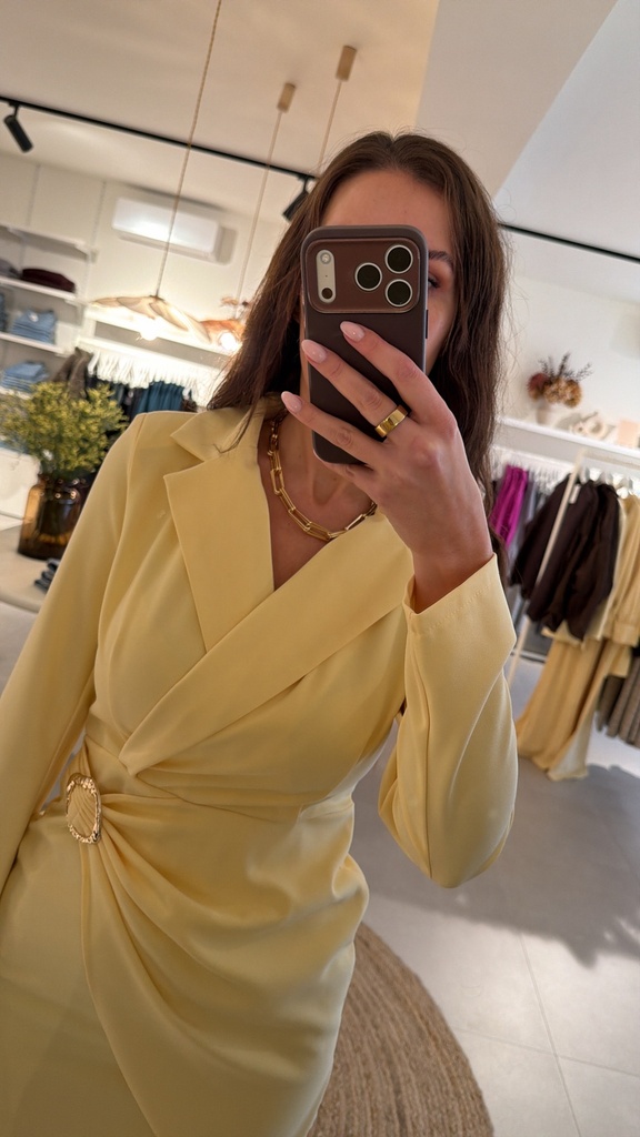 Short Dress Butter Yellow