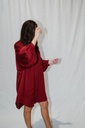 Short Shirt Dress Lima Burgundy