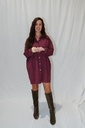 Denim Dress Ivy Burgundy