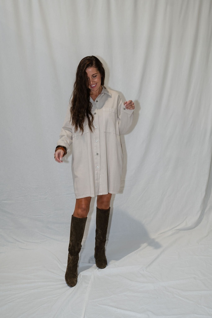 Denim Dress Ivy Ecru