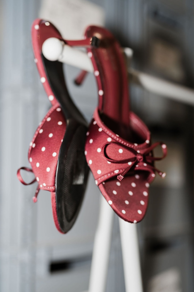 Slip On Sandal Dot Burgundy