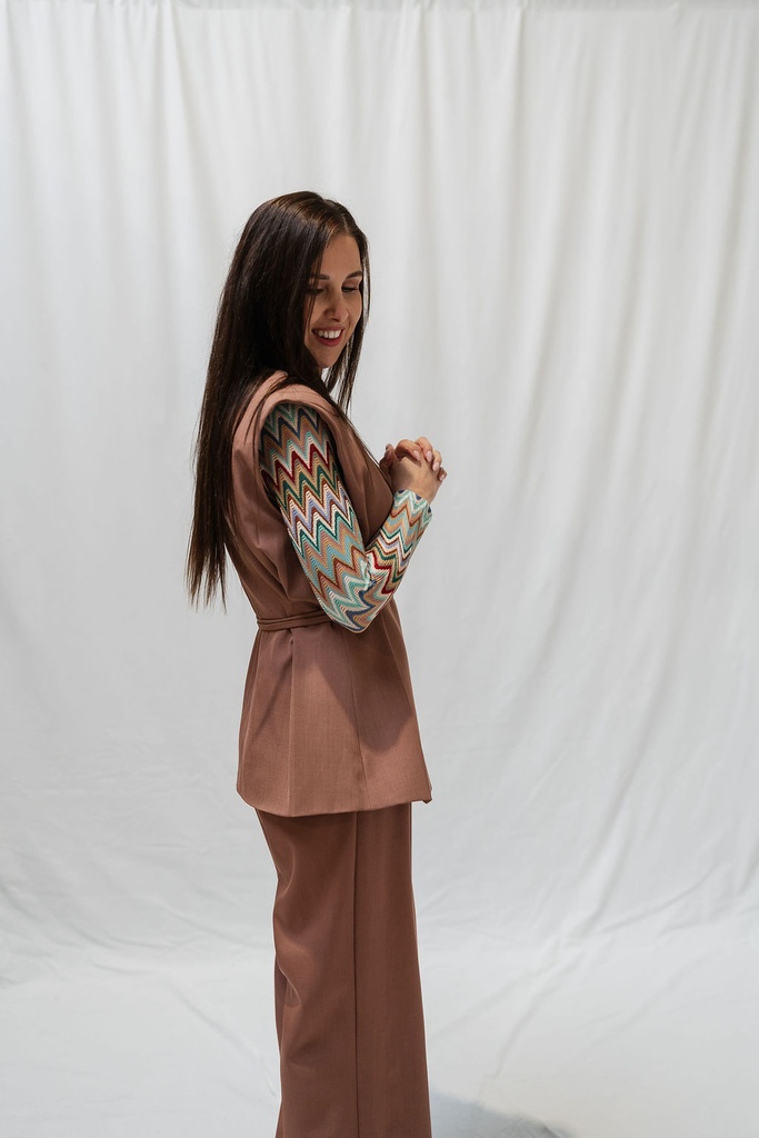 Vest Button Strap Mocha