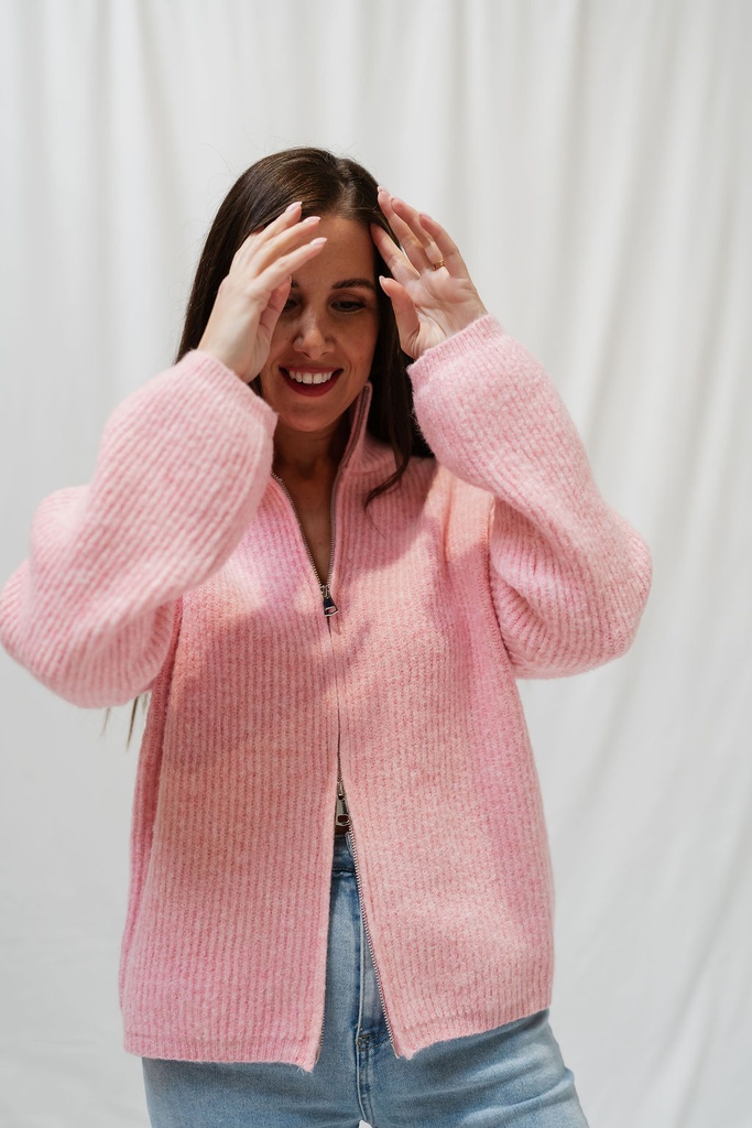 Knit Cardigan Pink