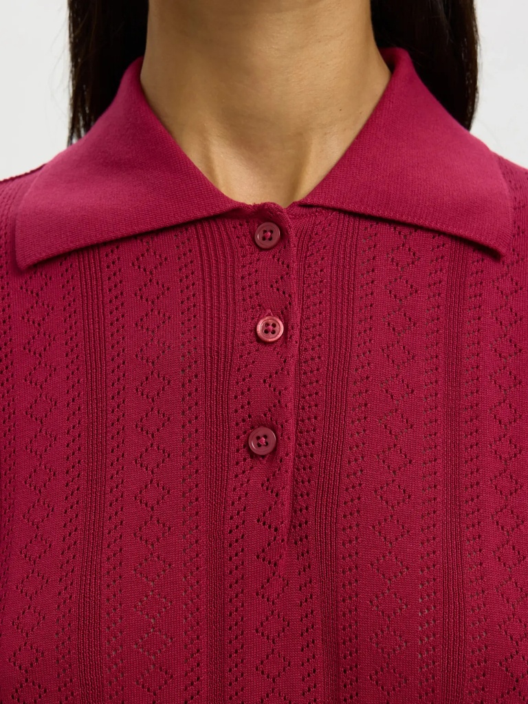 2/4 Knit Polo Neck Toledo Anemone