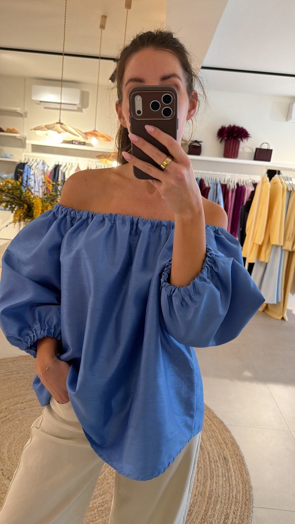 Off Shoulder Top Chloé Lightblue