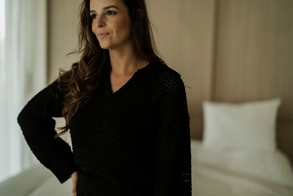 Fina HW Mini Knit Skirt / Black