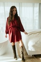 Short Shirt Dress Lima Burgundy