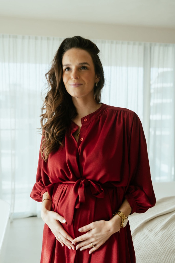 Long Shirt Dress Lima Burgundy