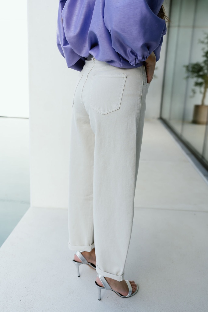 Barrel Jeans Beige
