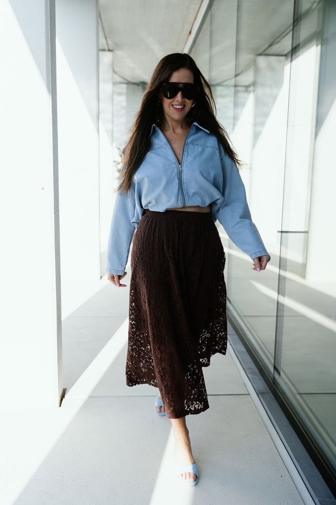 Skirt Lace Mila Brown