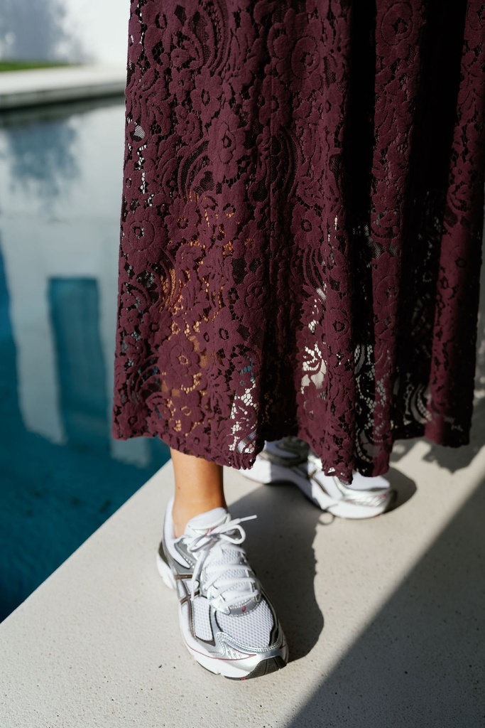 Skirt Lace Mila Burgundy