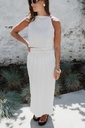 Elora Long Skirt White