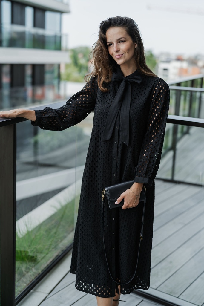 Josanne 7/8 Midi Dress Black