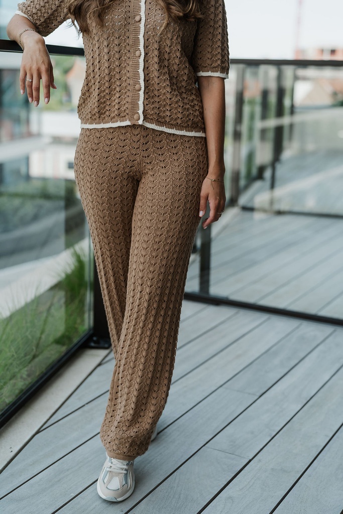June Ankle Knit Pant Tigers Eye
