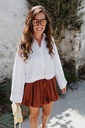 Lisa Mini Balloon Skirt Brown