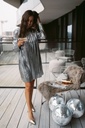 Regina Plisse Dress Silver