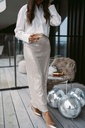 Palesa Ankle Sequin Skirt Silver