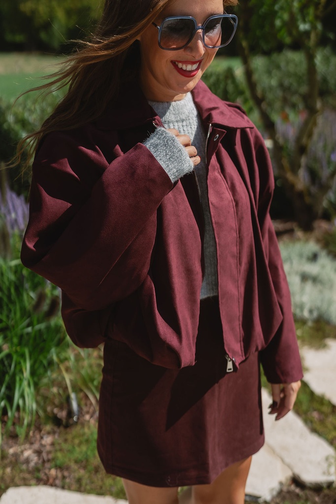 Skort Jelina Suede Burgundy
