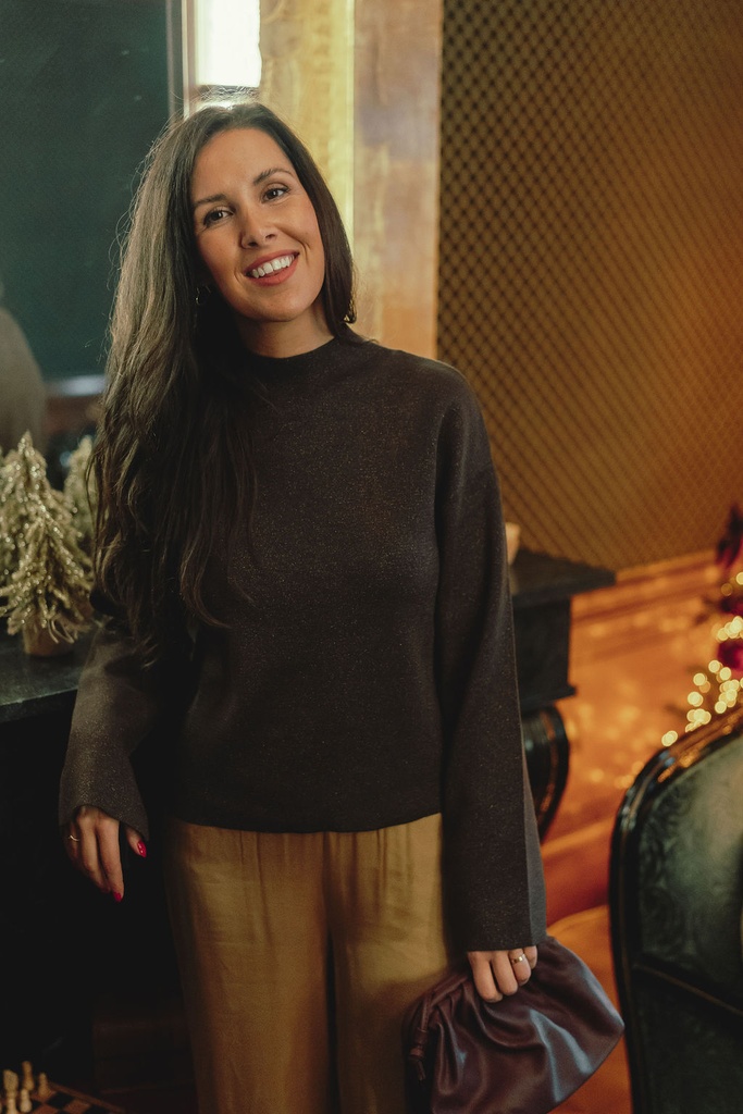 Castor Knit Pullover Hot Fudge