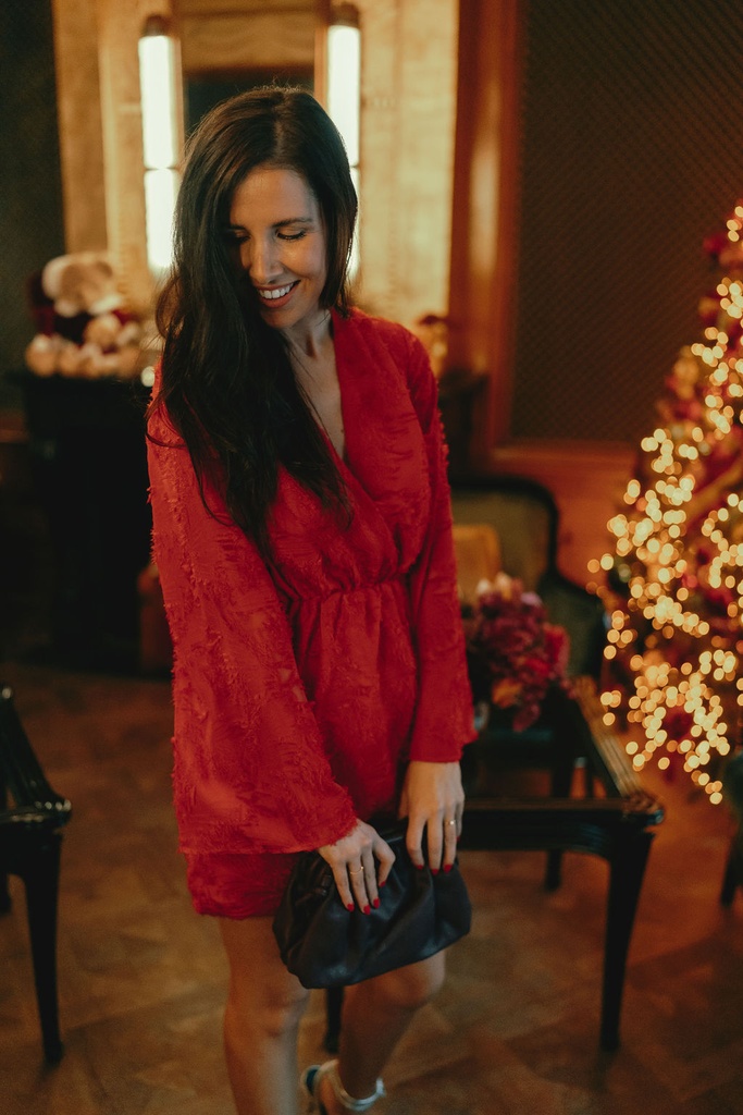 Femke LS Dress Red