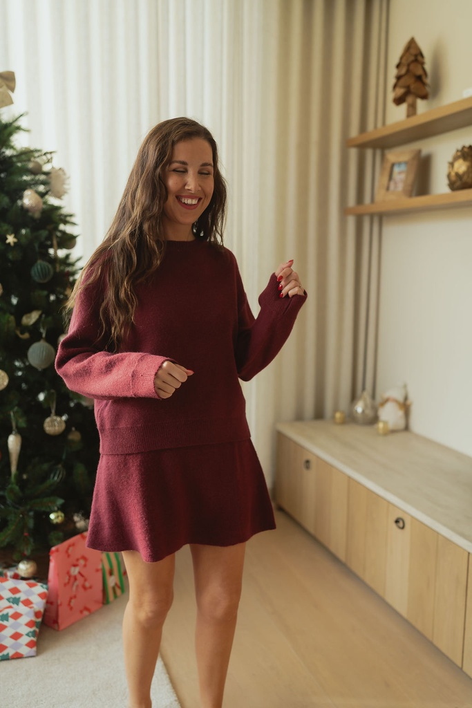 Knit Set Lilly Burgundy