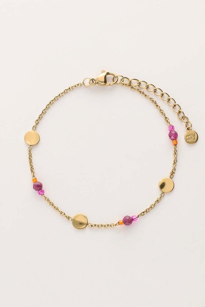 My Bracelet Mint And Purple Beads