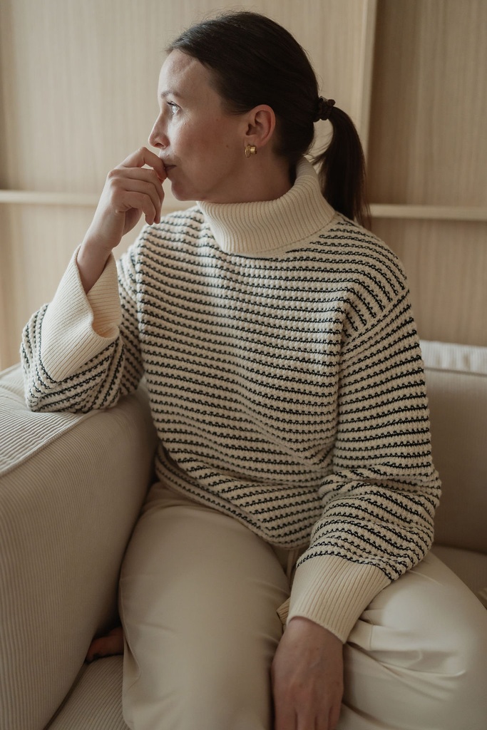 Fanto Roll Neck Knit Gardenia
