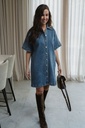 Elsa Denim Shirt Dress Light Blue