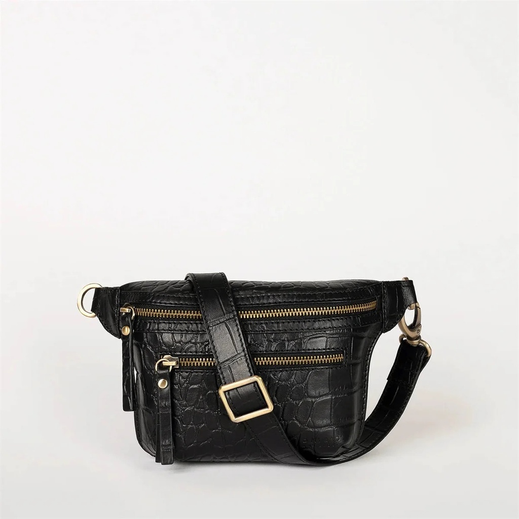 Beck's Bum Bag Black Classic Croco