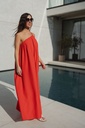 One Shoulder Strapp Dress Red